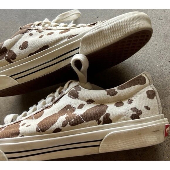 Vans Sid DX Anaheim Factory free range Cow Print Canvas Shoes Mens 8 Women’s 9.5 - Picture 3 of 16